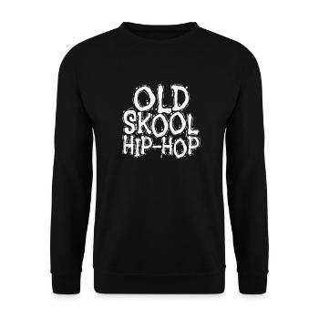 Old Skool Hip Hop Musikrichtung Rap - Unisex Pullover - Schwarz - Vorne - Alina (178cm) & Michal (187cm)