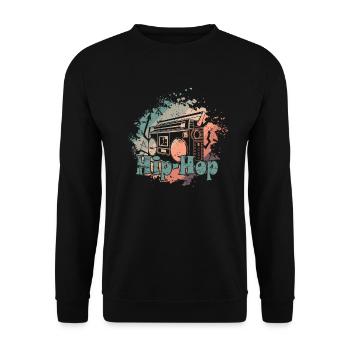 Hip Hop Radio Musikrichtung Rap Freestyle - Unisex Pullover - Schwarz - Vorne - Alina (178cm) & Michal (187cm)