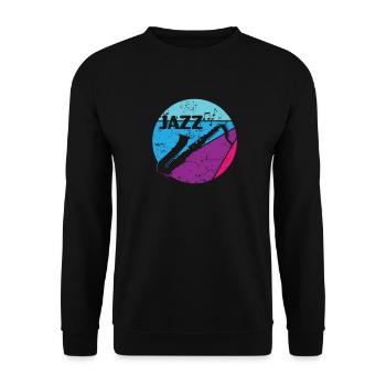 Saxophone Jazz Musik Soul - Unisex Pullover - Schwarz - Vorne - Alina (178cm) & Michal (187cm)