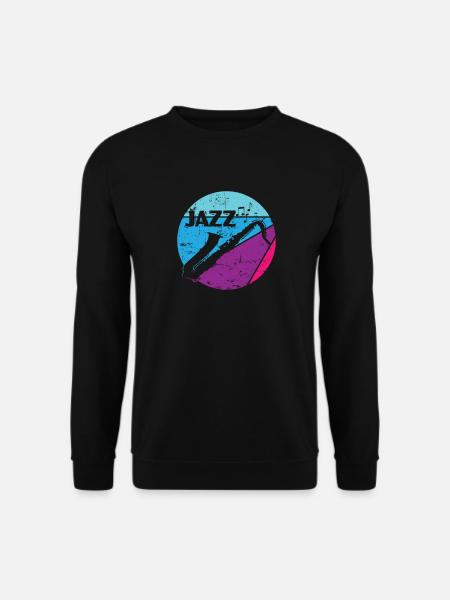 Saxophone Jazz Musik Soul - Unisex Pullover - Schwarz