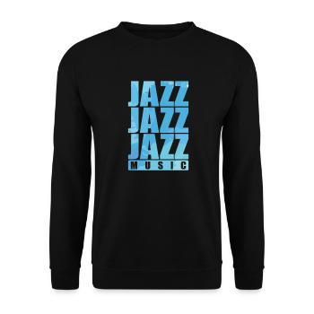 Jazz Music Genre Saxophon Klang - Unisex Pullover - Schwarz - Vorne - Alina (178cm) & Michal (187cm)