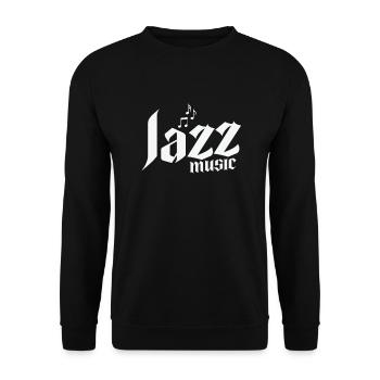 Jazz Music Musik Saxophon Improvisiert - Unisex Pullover - Schwarz - Vorne - Alina (178cm) & Michal (187cm)