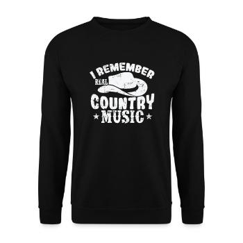 Je me souviens de la vraie musique country des États-Unis - Sweat-shirt Unisexe - noir - Devant - Alina (178cm) & Michal (187cm)