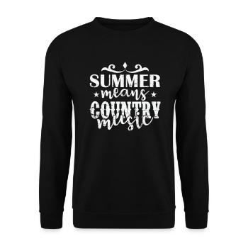 L’été signifie Country Music USA America Cowboys - Sweat-shirt Unisexe - noir - Devant - Alina (178cm) & Michal (187cm)