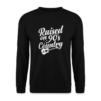 Élevé sur les 90's Country USA America Cowboys - Sweat-shirt Unisexe - noir - Devant - Alina (178cm) & Michal (187cm)