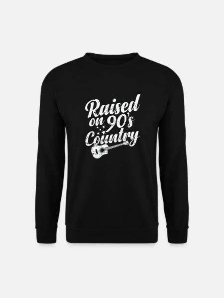Raised on 90's Country USA Amerika Cowboys - Unisex Pullover - Schwarz