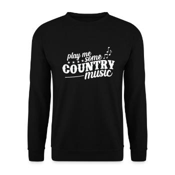 Joue-moi de la musique country USA Amérique - Sweat-shirt Unisexe - noir - Devant - Alina (178cm) & Michal (187cm)