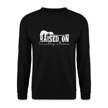Élevé sur Country Music USA America Cowboys - Sweat-shirt Unisexe - noir - Devant - Alina (178cm) & Michal (187cm)