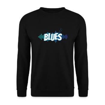 Blues Music Genre Trumpet Jazz - Unisex Sweatshirt - black - Front - Alina (178cm) & Michal (187cm)