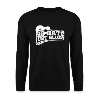 No hate just Blues Musik Trompete - Unisex Pullover - Schwarz - Vorne - Alina (178cm) & Michal (187cm)