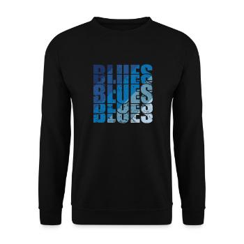 Blues Musik Jazz Trompete Chicago Blues - Unisex Pullover - Schwarz - Vorne - Alina (178cm) & Michal (187cm)