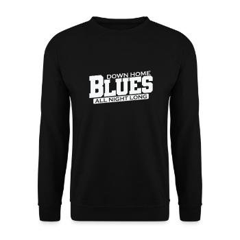 Down Home loose all Night long Music - Unisex Sweatshirt - black - Front - Alina (178cm) & Michal (187cm)