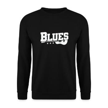 Blues with Guitar Music Trumpet - Unisex Sweatshirt - black - Front - Alina (178cm) & Michal (187cm)