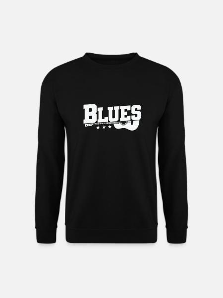 Blues with Guitar Musik Trompete - Unisex Pullover - Schwarz