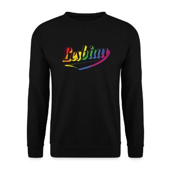 Lesbian LGBT homosexuell Pride Proud - Unisex Pullover - Schwarz - Vorne - Alina (178cm) & Michal (187cm)