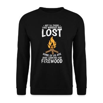 Tous ceux qui se demandent ne sont pas perdus Camping - Sweat-shirt Unisexe - noir - Devant - Alina (178cm) & Michal (187cm)