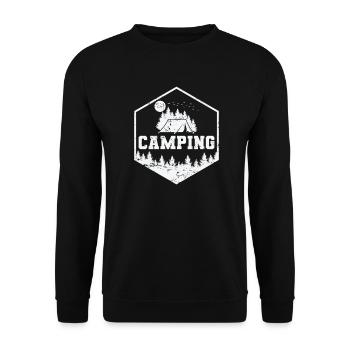 Camping caravane ou tente de vacances - Sweat-shirt Unisexe - noir - Devant - Alina (178cm) & Michal (187cm)