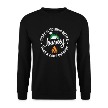 There is nothing better than Camping - Unisex Sweatshirt - black - Front - Alina (178cm) & Michal (187cm)