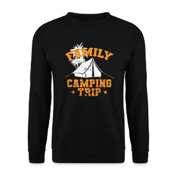 Family Camping Trip Holiday Freedom - Unisex Sweatshirt - black - Front - Alina (178cm) & Michal (187cm)