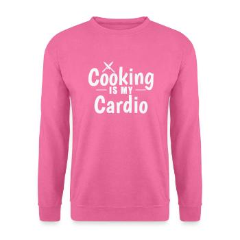 Cooking is my Cardio Koch Hobby Essen Küche - Unisex Pullover - Pink - Vorne