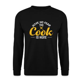 Have no Fear the Cook is Here Koch Hobby - Unisex Sweatshirt - black - Front - Alina (178cm) & Michal (187cm)