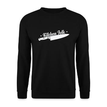 Cuisine Folk Couteaux de cuisine Cuisiner Passe-temps - Sweat-shirt Unisexe - noir - Devant - Alina (178cm) & Michal (187cm)