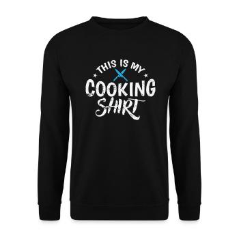 This is my Cooking Design Cook Food Kitchen - Unisex Sweatshirt - black - Front - Alina (178cm) & Michal (187cm)