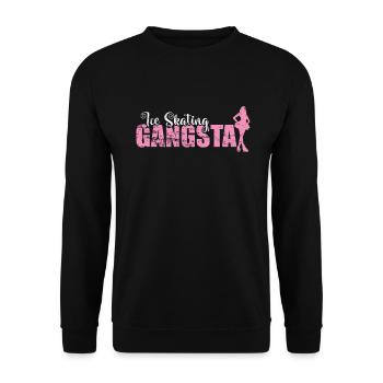 Patinage sur glace Gangsta Femme Rose Patinage sur glace - Sweat-shirt Unisexe - noir - Devant - Alina (178cm) & Michal (187cm)