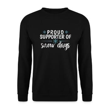 Proud Supporter of Snow Days Winter - Unisex Sweatshirt - black - Front - Alina (178cm) & Michal (187cm)