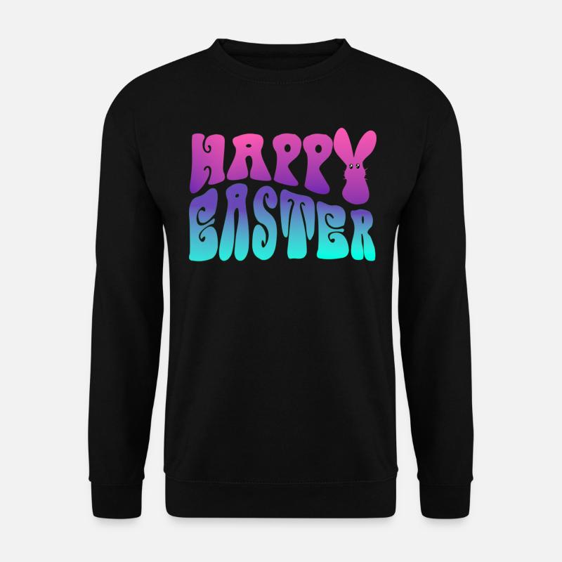 Happy Easter lettering - Unisex Sweatshirt - black
