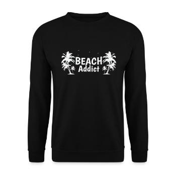 Beach Addict Plant Beach Holiday - Unisex Sweatshirt - black - Front - Alina (178cm) & Michal (187cm)