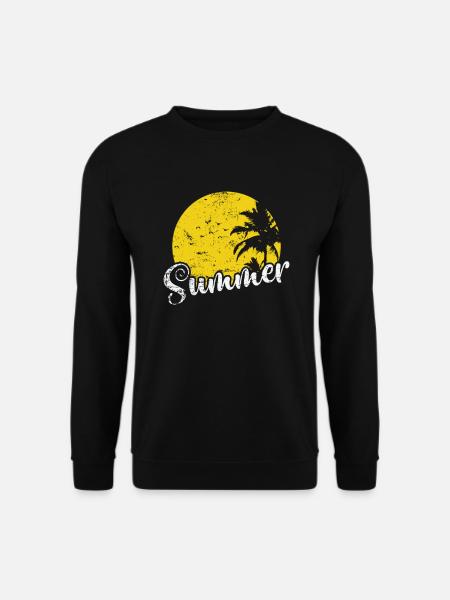 Summer Palmen Baum Urlaub Strand - Unisex Pullover - Schwarz