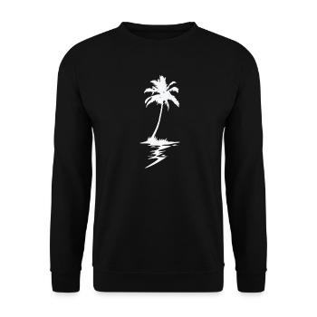 Plage de vacances de palmiers - Sweat-shirt Unisexe - noir - Devant - Alina (178cm) & Michal (187cm)
