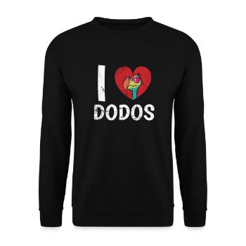 I Love Dodos Bird from Mauritius - Unisex Sweatshirt - black - Front - Alina (178cm) & Michal (187cm)