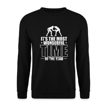 C’est la période la plus merveilleuse de l’année - Sweat-shirt Unisexe - noir - Devant - Alina (178cm) & Michal (187cm)