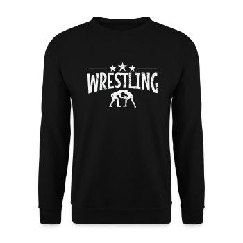 Wrestling Show Fight Acting Stunt - Unisex Sweatshirt - black - Front - Alina (178cm) & Michal (187cm)