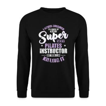 Pilates Life Fitness Powerhouse - Sweat-shirt Unisexe - noir - Devant - Alina (178cm) & Michal (187cm)