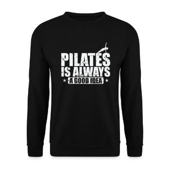 Pilates is always a good Idea Powerhouse - Unisex Sweatshirt - black - Front - Alina (178cm) & Michal (187cm)
