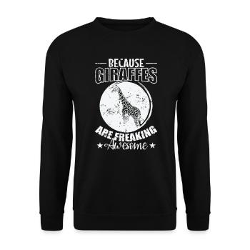 Parce que les girafes sont géniales - Sweat-shirt Unisexe - noir - Devant - Alina (178cm) & Michal (187cm)