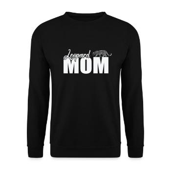 Léopard Maman Big Cat Afrique - Sweat-shirt Unisexe - noir - Devant - Alina (178cm) & Michal (187cm)