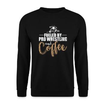 Fueled by Pro Wrestling and Coffee Show - Unisex Pullover - Schwarz - Vorne - Alina (178cm) & Michal (187cm)