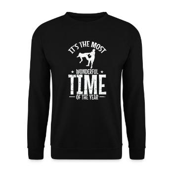 C’est la période la plus merveilleuse de l’année - Sweat-shirt Unisexe - noir - Devant - Alina (178cm) & Michal (187cm)