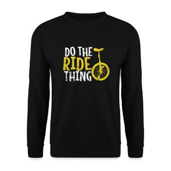 Do the Ride Thing Einrad Hobby Sport - Unisex Pullover - Schwarz - Vorne - Alina (178cm) & Michal (187cm)