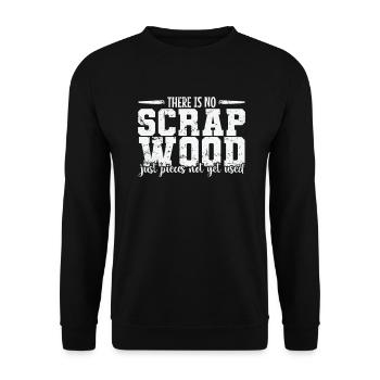 There is no Scrap Wood Waldarbeiter - Unisex Sweatshirt - black - Front - Alina (178cm) & Michal (187cm)
