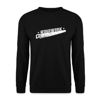 Woodwork Scie Forest Forest Worker Forest - Sweat-shirt Unisexe - noir - Devant - Alina (178cm) & Michal (187cm)