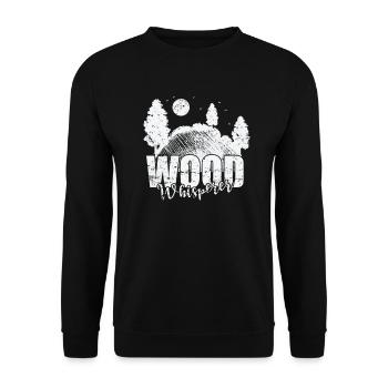Wood Whisperer Forest Worker Forestry Worker - Unisex Sweatshirt - black - Front - Alina (178cm) & Michal (187cm)