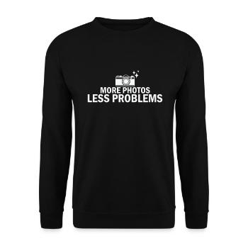 More Photos Less Problem Photographer Camera - Unisex Sweatshirt - black - Front - Alina (178cm) & Michal (187cm)