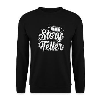 Storyteller Photographer Camera - Unisex Sweatshirt - black - Front - Alina (178cm) & Michal (187cm)