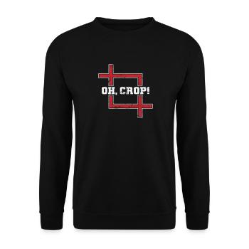 Oh Crop! Photo Photographer Camera - Unisex Sweatshirt - black - Front - Alina (178cm) & Michal (187cm)