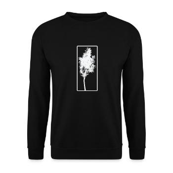 Tree Portait Nature Forests Leaves - Unisex Sweatshirt - black - Front - Alina (178cm) & Michal (187cm)
